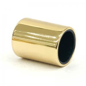 China Classic Zinc Alloy Gold Plating Cylinder shape Metal Zamak Perfume Bottle Cap supplier