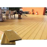 China 38% HDPE Texture Hollow Composite Decking Boards Ultra Natural Color on sale