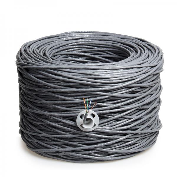 fio do twisted pair do sólido 0.51mm BC/CCA 24AWG de UTP do cabo de 1000ft Cat5e