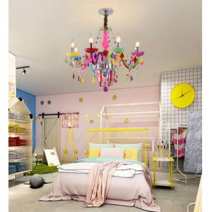 Children Bedroom Chandelier Glass Crystal Chandelier Colorful Dreaming Lovely Macaron