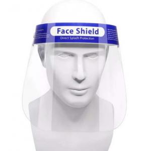 Men / Women Oilproof PET CE Plastic Face Shield Visor