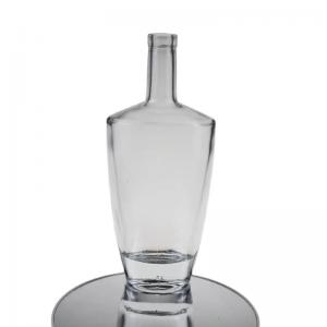 China Glass Body Material Custom Glass Bottle for 700ml Super Flint Vodka Spirits Whisky Brandy supplier