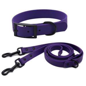 Waterproof PVC Rubber Dog Leash Set Personalized Dog Collar And Leash Set Long Extendable Dog Lead