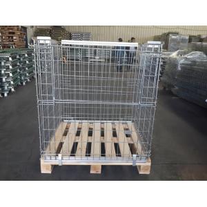 China Half Drop Gate Collapsible Wire Container Logistics Wine Industry Use supplier