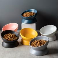 China Single Raised Dog Feeder Raised Ceramic Dog Bowls on sale