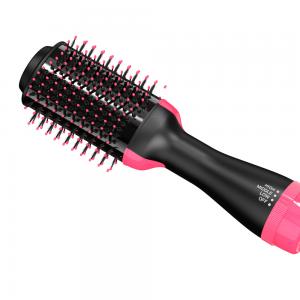 China Pink And Black Nylon Paddle AC240V PTC Heater Hair Dryer Brush 3 In 1 supplier