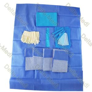 China Sterile Disposable Surgical Kits With Wrap Gown Gloves Cap Mask Towel Drape supplier