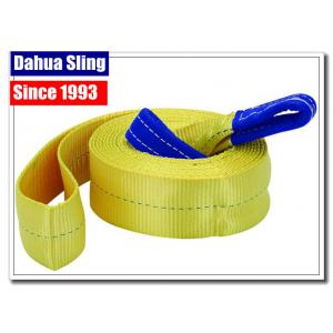Professional Vehicle Tow Straps With Eyes , Tow Truck Wheel Straps 75mm Width