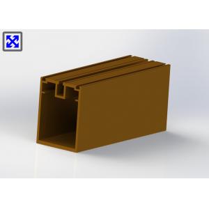 Ocher Color Painted Structural Curtain Wall Systems , Alu Curtain Wall Profiles 6063 Alloy