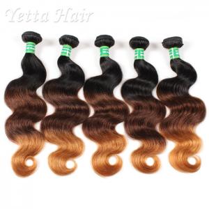 China Real Indian 7A  Virgin Hair Weave / Three Tone  Hair Extensions Without Chemical supplier