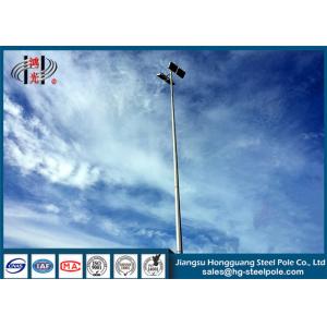 Four Lights Highway Lighting Pole Slip Joint Flange Connected 20W- 1000W Power