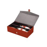 China V Shape Flap Foldable PU Leather Wine Box , 2 Bottle Wine Gift Box With Magnetic Button on sale