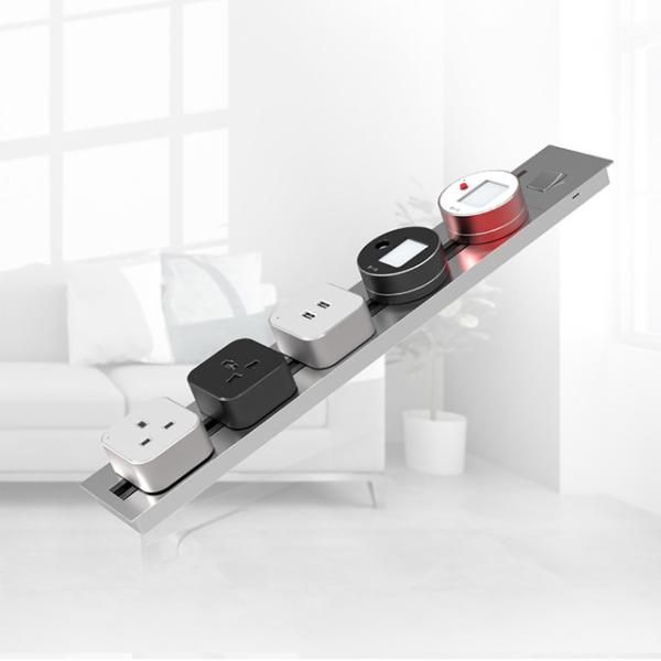 Power Track EU Standard Aluminum Alloy Wall Socket 8000W 250V0.4m 0.6m 0.8m 1m 1.2m