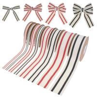 China ISO14001 Striped Cotton Ribbon 15mm-38mm Black And White Ribbon on sale