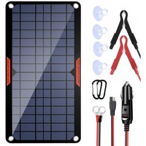Powered Trickle 12V Solar Battery Charger Panel Waterproof 10W