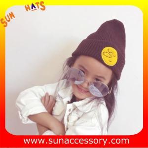China AK170191 Sun Accessory fashion cheap winter knitted baby beanie hats for kids,MOQ only 3 pcs supplier