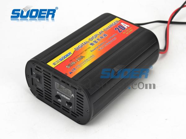 Suoer Auto Battery Charger 20A Digital Display Battery Charger 12v Fast Battery