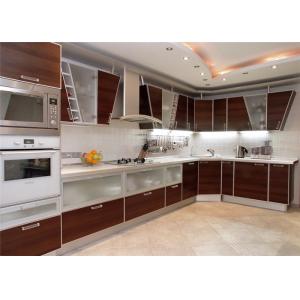 China High Gloss Lacquer MDF Kitchen Cabinets Blum / Dtc Hardware With Countertop Sink / Faucet supplier