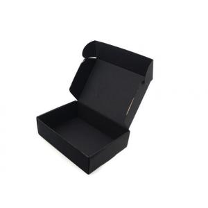 China Folding Cardboard Box Black Matt Lamination Shipping Box With Printed Logo supplier