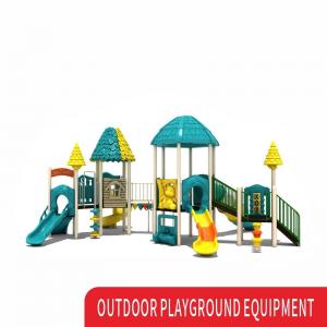 Double Theme Plastic Baby Kids Swing And Slide Play Set Playground Equipment