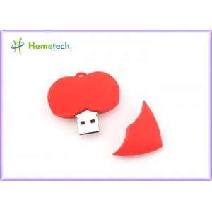 PVC Heart 1GB USB Flash Drive , 2.0 Stick Custom USB Flash Disk