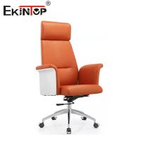 China Sound Absorption Ergonomic Leather Office Chair With Castors on sale