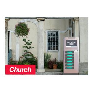 China Church Kiosk Free Cell Phone Charging Kiosk 6 Electronic Lockers supplier