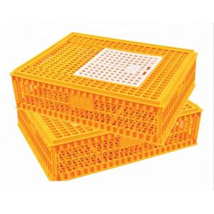 Orange Plastic Chicken Transport Cages PE Plastic Poultry Carrier