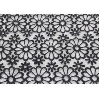 China Embroidered Dying Lace Fabric Floral Lace Organza Polyester Fabric For Dresses on sale