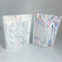 China CYMK Stand Up Zipper Pouch Holographic Hologram Bags For Cosmetics Packaging on sale