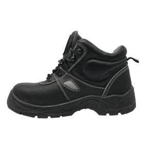 China Barton Leather Oil Resistant Work Shoes , Black Non Slip Work Shoes For Operator supplier
