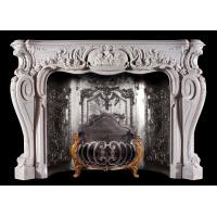 China Home decoration Marble stone fireplace mantel surrounds,China marble fireplace supplier on sale