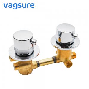 China Distance 12.5CM Bathroom Fixtures And Fittings / 38 Degree Thermostatic Shower Mixer Valve wholesale