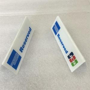 China custom acrylic blokc for bank lobby clear transparent desktop block display bank wholesale