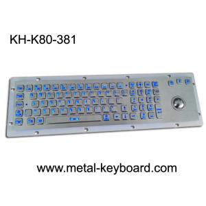China 80 Keys Trackball Mouse Dust Proof Keyboard LED Backlit For Dark Conditions supplier