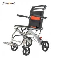 China Portable Linkage Brake Foldable Transport Wheelchair 100KG Load on sale