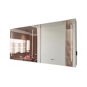 China Hotel Wall Mounted Home Smart Aluminum Bathroom Mirror Cabinets With Led Light supplier