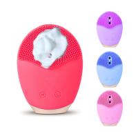 China IPX6 500mAh Silicone Vibrating Face Cleanser / Automatic Face Wash Brush on sale
