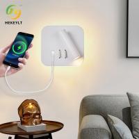 China Modern Simple USB Rotating LED Wall Lamp Bedroom Hotel Headboard Reading on sale