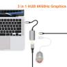 China 3 In 1 USB C Multi Port Video Adapter 4K 60Hz HUB With One USB A Data Port And PD wholesale