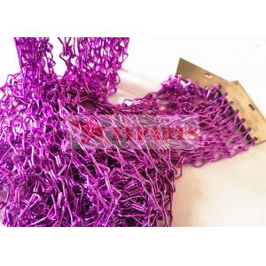 OEM Patterns Decoration Aluminum Colorful Double Hook Chain Mesh Curtain