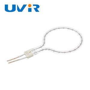 Customized  Clear high quartz tube Ring Infrared Lamps 230V Heat Impact Resistance
