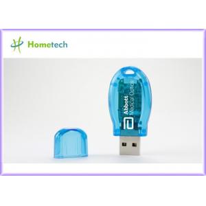 Promotional BLUE COLOR transparent plastic USB flash drives,USB sticks