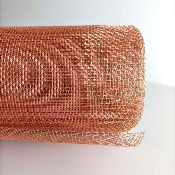 China 10 Mesh Red Copper Hardware Cloth Emf Copper Mesh Radiation Protection wholesale