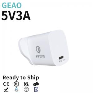5V 3A GaN Fast Charging Iphone Charger 20W Max Output Safety