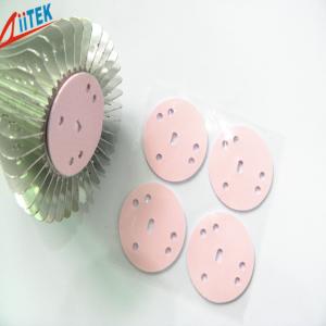 China almofadas condutoras térmicas de isolamento altas do dissipador de calor do silicone cor-de-rosa com revestimento esparadrapo 1,5 W/mK supplier