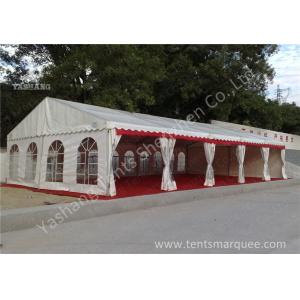 China Out side White PVC Cover Aluminum Frame Clear Span Tent with Red Carpet wholesale
