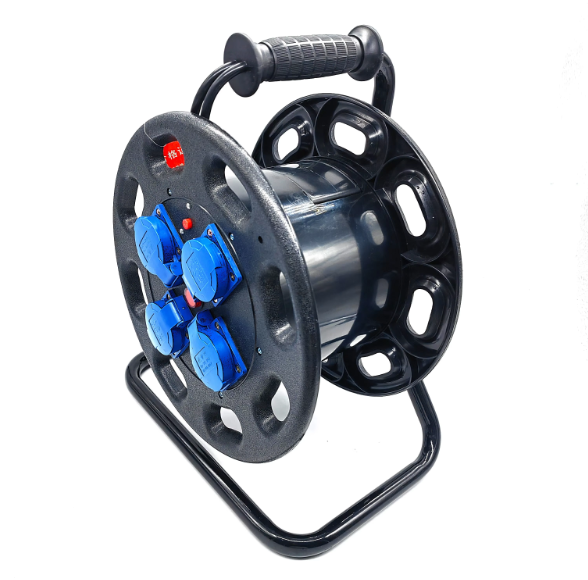 China EUケーブルリール カスタマイズされた長さ 電気格納式延長コードリール ポータブル 省力 耐候性 ヘビーデューティー wholesale