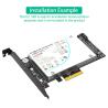 China PCI-E 4X to U.2 SFF-8639 Adapter Card 140x120mm for U.2 SSD wholesale