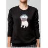 Women's 100% COTTON applique embroidery knitted pullover sweater